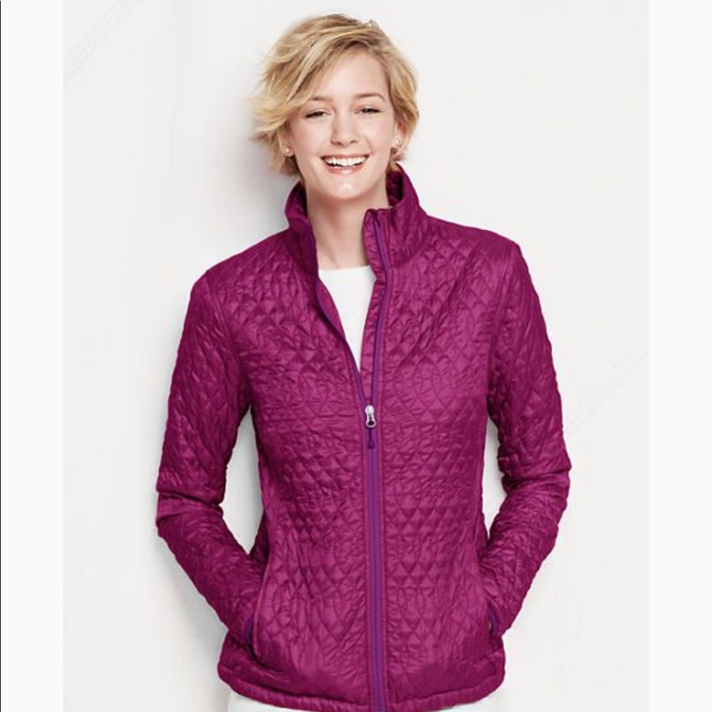 Lands’ End packable jacket. Size M (10-12).